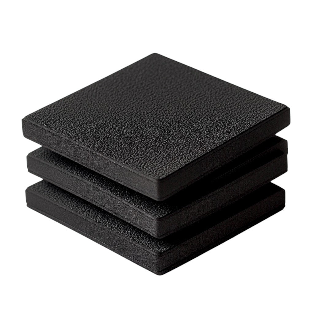 Quyrn Non-Slip Furniture Coasters - 8 Pack Heavy Duty Rubber Pads for Sofa & Bed - Self-Adhesive Floor Protectors for Hardwood & Laminate - Black